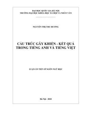 Luận án tiến sĩ ngôn ngữ học cấu trúc gây khiến kết quả trong tiếng anh và tiếng việt