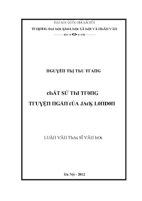 Luận văn chất sử thi trong truyện ngắn của jack london