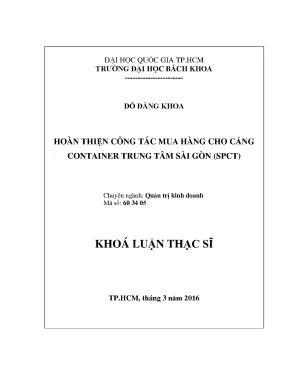 Luận văn thạc sĩ quản trị kinh doanh hoàn thiện công tác mua hàng cho cảng container trung tâm sài gòn spct