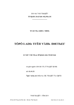 Luận văn tôpô i adic trên vành noether