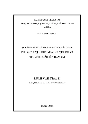 Luận văn so sánh cách tả ngoại hình nhân vật trong truyện kiều của nguyễn du và truyện ngắn của nam cao