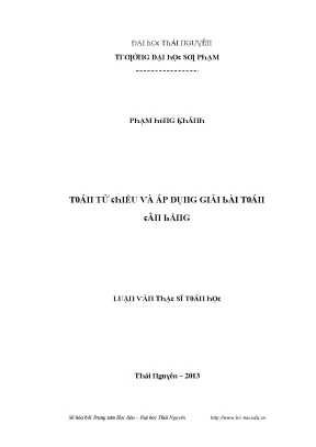 Luận văn toán tử chiếu và áp dụng giải bài toán cân bằng