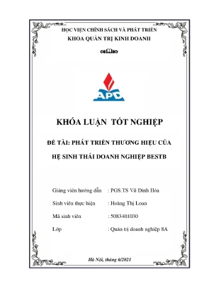 Luận văn phát triển thương hiệu của hệ sinh thái doanh nghiệp bestb