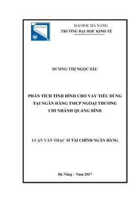 Luận văn phân tích tình hình cho vay tiêu dùng tại ngân hàng tmcp ngoại thương chi nhánh quảng bình