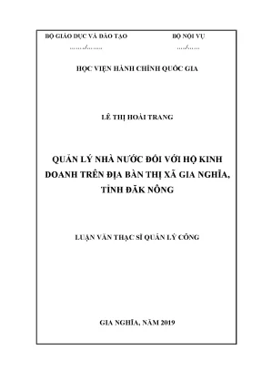 Luận văn quản lý nhà nước đối với hộ kinh doanh trên địa bàn thị xã gia nghĩa tỉnh đắk nông