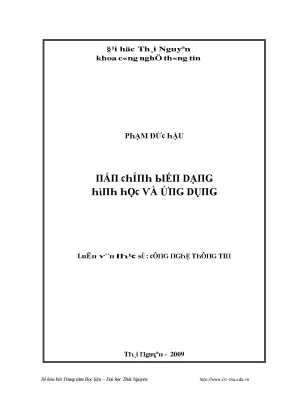 Luận văn nắn chỉnh biến dạng hình học và ứng dụng