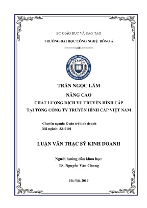 Nâng cao chất lượng dịch vụ truyền hình cáp tại tổng công ty truyền hình cáp việt nam
