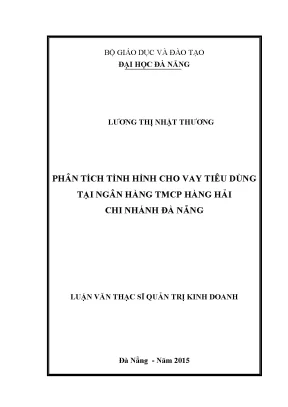 Luận văn phân tích tình hình cho vay tiêu dùng tại ngân hàng tmcp hàng hải chi nhánh đà nẵng