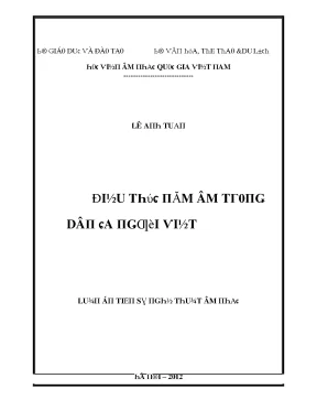 Luận văn điệu thức năm âm trong dân ca người việt