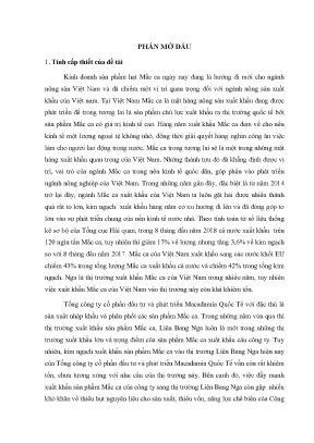Luận văn thực trạng và giải pháp đẩy mạnh xuất khẩu mặt hàng mắc ca của tổng công ty cổ phần đầu tư và phát triển macadamia quốc tế vào thị trường liên bang nga