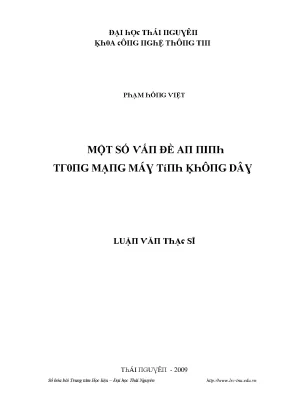 Luận văn một số vấn đề về an ninh trong mạng máy tính không dây