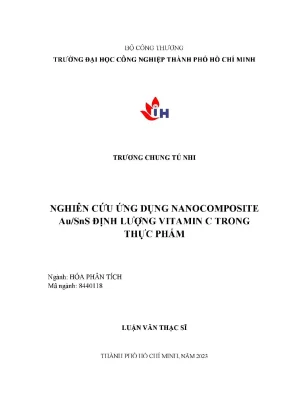 Nghiên cứu ứng dụng nanocomposite ausns định lượng vitamin c trong thực phẩm bluận văn thạc sĩ chuyên ngành hóa phân tích