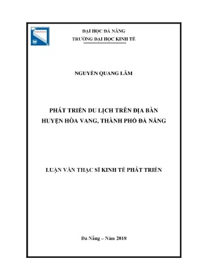 Luận văn phát triển du lịch trên địa bàn huyện hòa vang thành phố đà nẵng