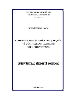 Luận văn thạc sĩ kinh nghiệm phát triển lịch quốc tế của thái lan và những gợi ý cho việt nam