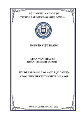 Nâng cao năng lực cán bộ công chức của huyện thanh trì hà nội 2