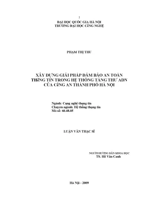 Luận văn thạc sĩ xây dựng giải pháp đảm bảo an toàn thông tin trong hệ thống tàng thư adn của công an thành phố hà nội