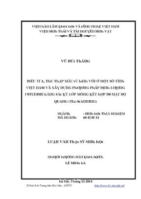 Luận văn điều tra thu thập mẫu củ bình vôi ở một số tỉnh việt nam và xây dựng phương pháp định lượng rotundin bằng sắc ký lớp mỏng kết hợp đo mật độ quang tlc scanning