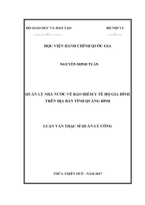 Luận văn quản lý nhà nước về bảo hiểm y tế hộ gia đình trên địa bàn tỉnh quảng bình