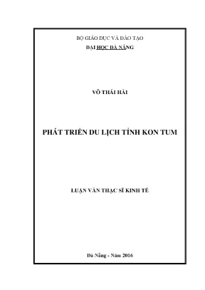 Luận văn phát triển du lịch tỉnh kon tum