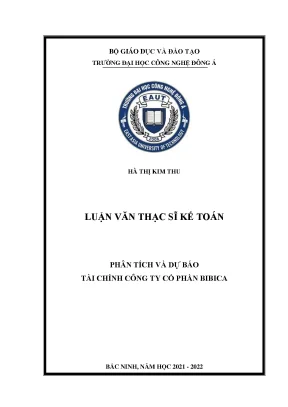 Phân tích và dự báo tài chính công ty cổ phần bibica 2