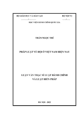 Luận văn pháp luật về hội ở việt nam hiên nay
