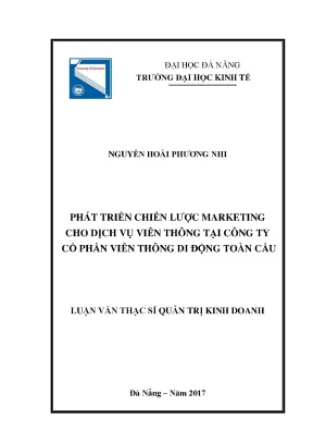 Luận văn phát triển chiến lược marketing cho dịch vụ viễn thông tại công ty cổ phần viễn thông di động toàn cầu