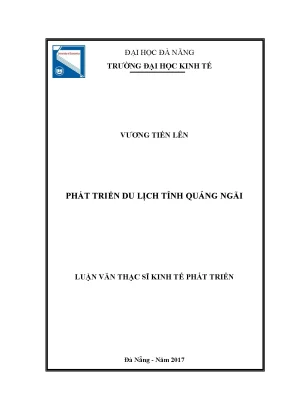 Luận văn phát triển du lịch tỉnh quảng ngãi