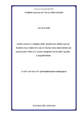 Luận văn nâng cao chất lượng điều khiển hòa đồng bộ hệ thống phát điện sức gió sử dụng máy điện đồng bộ nam châm vĩnh cửu bằng phương pháp điều khiển backstepping