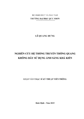 Luận văn nghiên cứu hệ thống truyền thông quang không dây sử dụng ánh sáng khả kiến