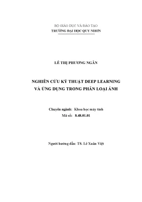 Luận văn nghiên cứu kỹ thuật deep learning và ứng dụng trong phân loại ảnh