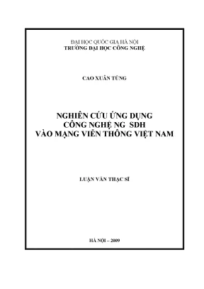 Luận văn thạc sĩ nghiên cứu ứng dụng công nghệ ng sdh vào mạng viễn thông việt nam