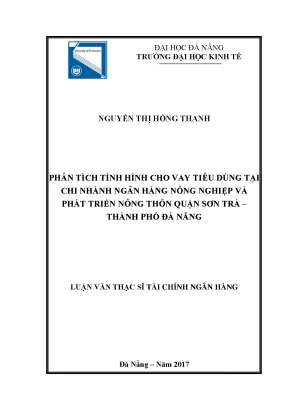 Luận văn phân tích tình hình cvtd tại chi nhánh ngân hàng noptnt quận sơn trà thành phố đà nẵng