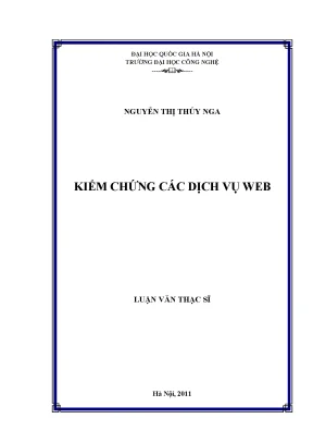 Luận văn thạc sĩ kiểm chứng các dịch vụ web