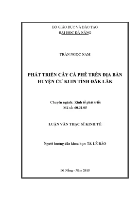 Luận văn phát triển cây cà phê trên địa bàn huyện cư kuin tỉnh đăk lăk