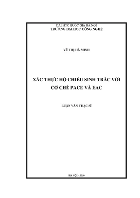 Luận văn thạc sĩ xác thực hộ chiếu sinh trắc với cơ chế pace và eac
