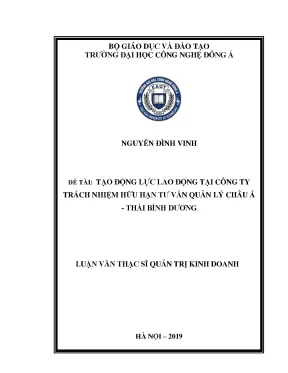 Tạo động lực lao động tại công ty tnhh tư vấn quản lý châu á thái bình dương