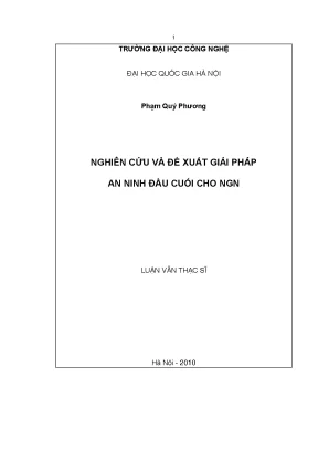 Luận văn thạc sĩ nghiên cứu và đề xuất giải pháp an ninh đầu tư cuối cho ngn