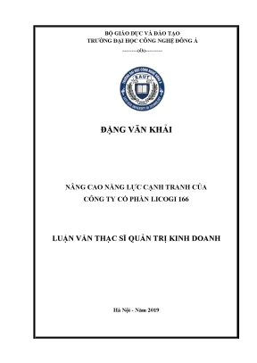 Nâng cao năng lực cạnh tranh của công ty cổ phần licogi 166