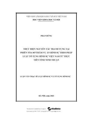 Luận văn thạc sĩ luật hình sự và tố tụng hình sự