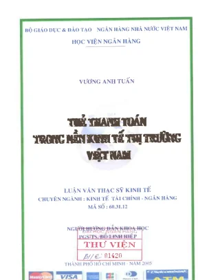 Luận văn thạc sĩ thẻ thanh toán trong nền kinh tế thị trường việt nam