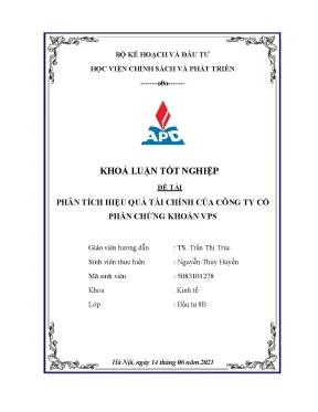 Luận văn phân tích hiệu quả tài chính của công ty cổ phần chứng khoán vps