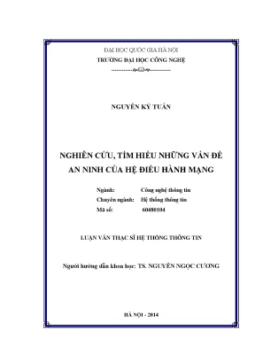 Luận văn thạc sĩ nghiên cứu tìm hiểu những vấn đề an ninh của hệ điều hành mạng 04