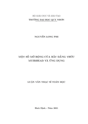 Luận văn một số mở rộng của bất đẳng thức muirhead và ứng dụng