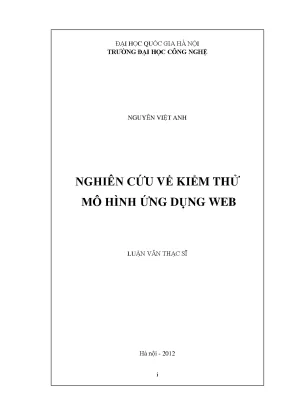 Luận văn thạc sĩ nghiên cứu về kiểm thử mô hình ứng dụng web