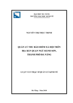 Luận văn quản lý thu bhxh trên địa bàn quận ngũ hành sơn thành phố đà nẵng