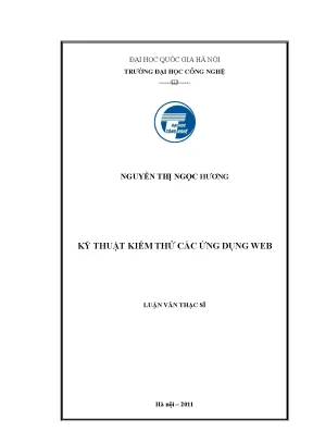Luận văn thạc sĩ kỹ thuật kiểm thử các ứng dụng web luận văn ths công nghệ thông tin 60 48 05