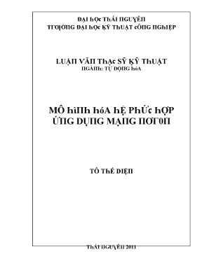 Luận văn mô hình hóa hệ thức hợp ứng dụng mạng nơron