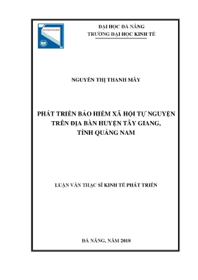 Luận văn phát triển bảo hiểm xã hội tự nguyện trên địa bàn huyện tây giang tỉnh quảng nam