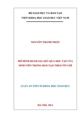 Luận văn mô hình đánh giá kết quả học tập của sinh viên trong đào tạo theo tín chỉ
