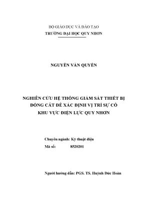 Luận văn nghiên cứu hệ thống giám sát thiết bị đóng cắt để xác định vị trí sự cố khu vực điện lực quy nhơn